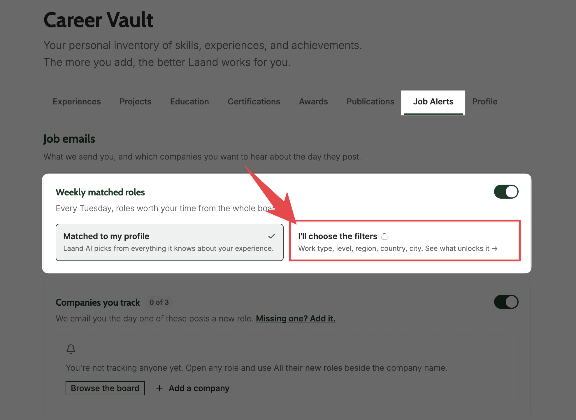 Customize your job alerts